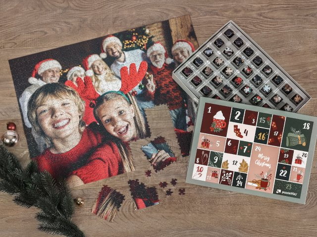 Puslespill-julekalender med egne bilder