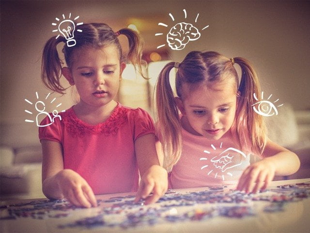 Hva lærer barn ved å legge puslespill?