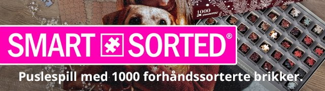 SMART SORTED - Puslespill med 1000 forhandssorterte brikker